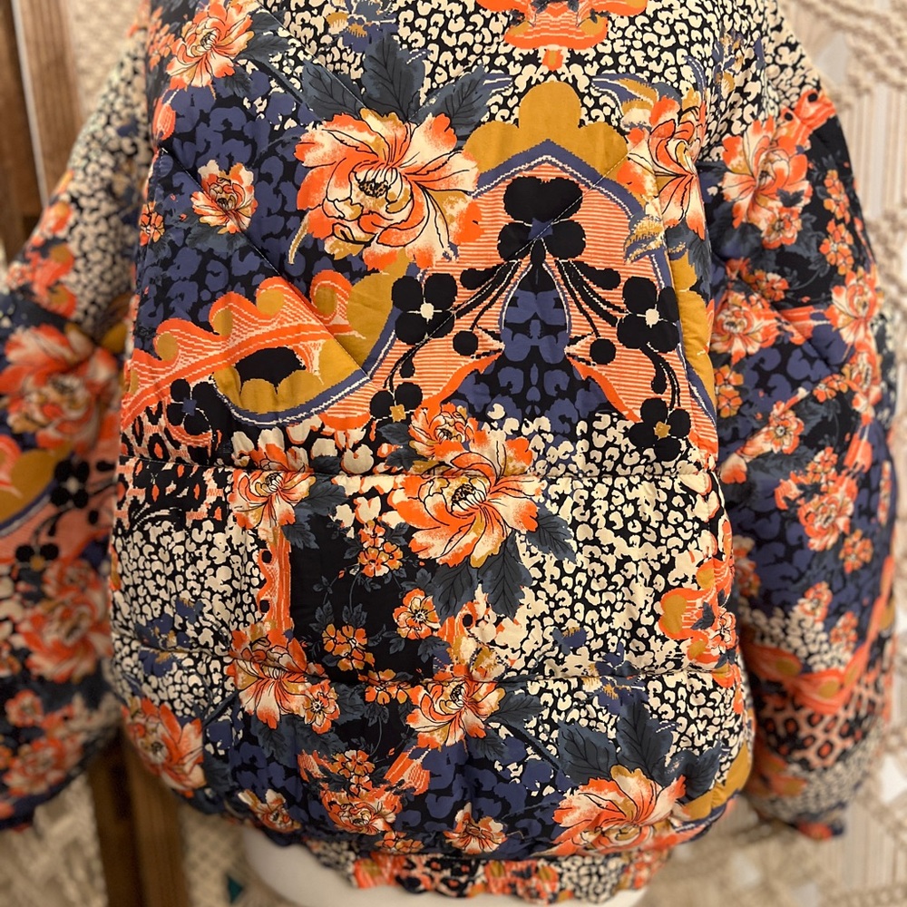 Free People Powerhouse Puffer Midnight Multicolor Jacket L $268 retail NWOT - Picture 11 of 16